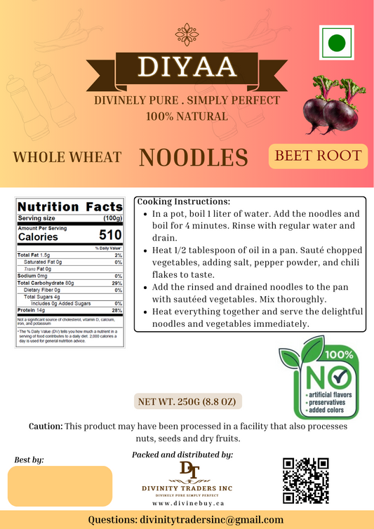 Diyaa Beetroot Noodles - 250 gm