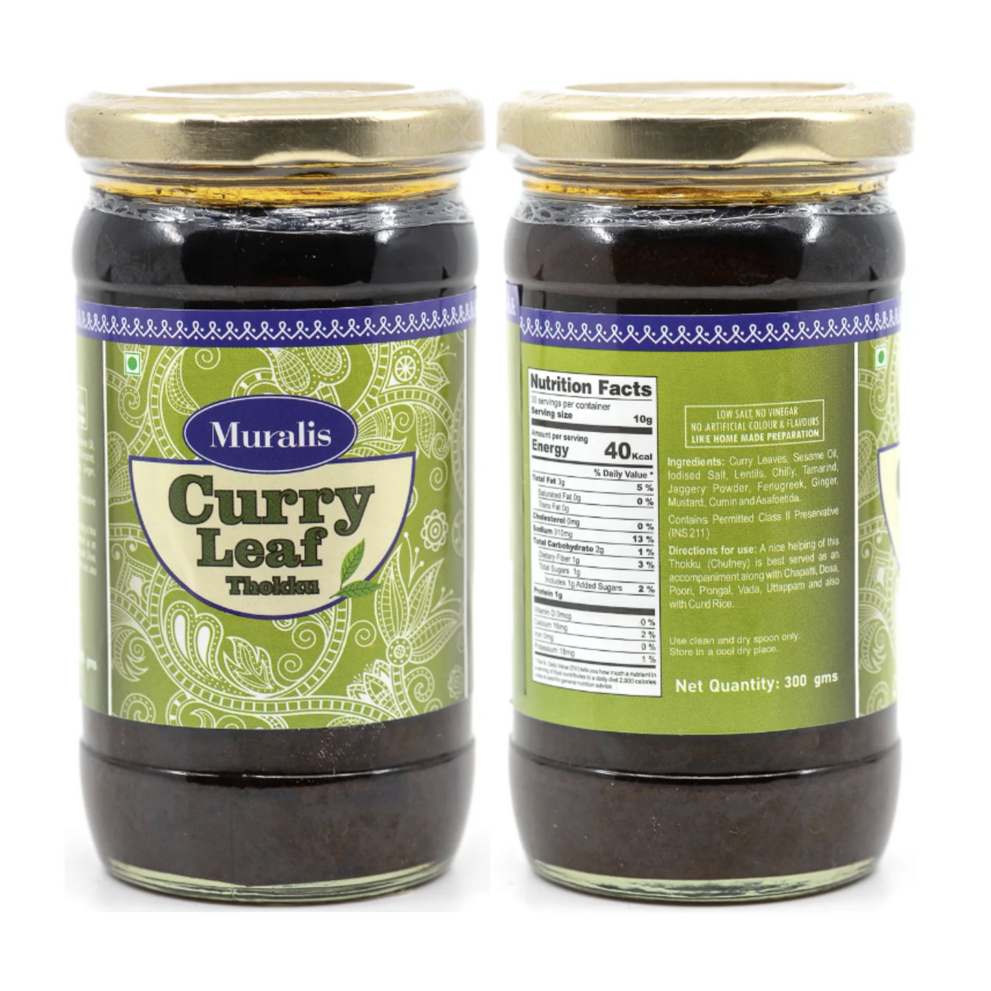 Muralis Curry Leaf Thokku - 300gm