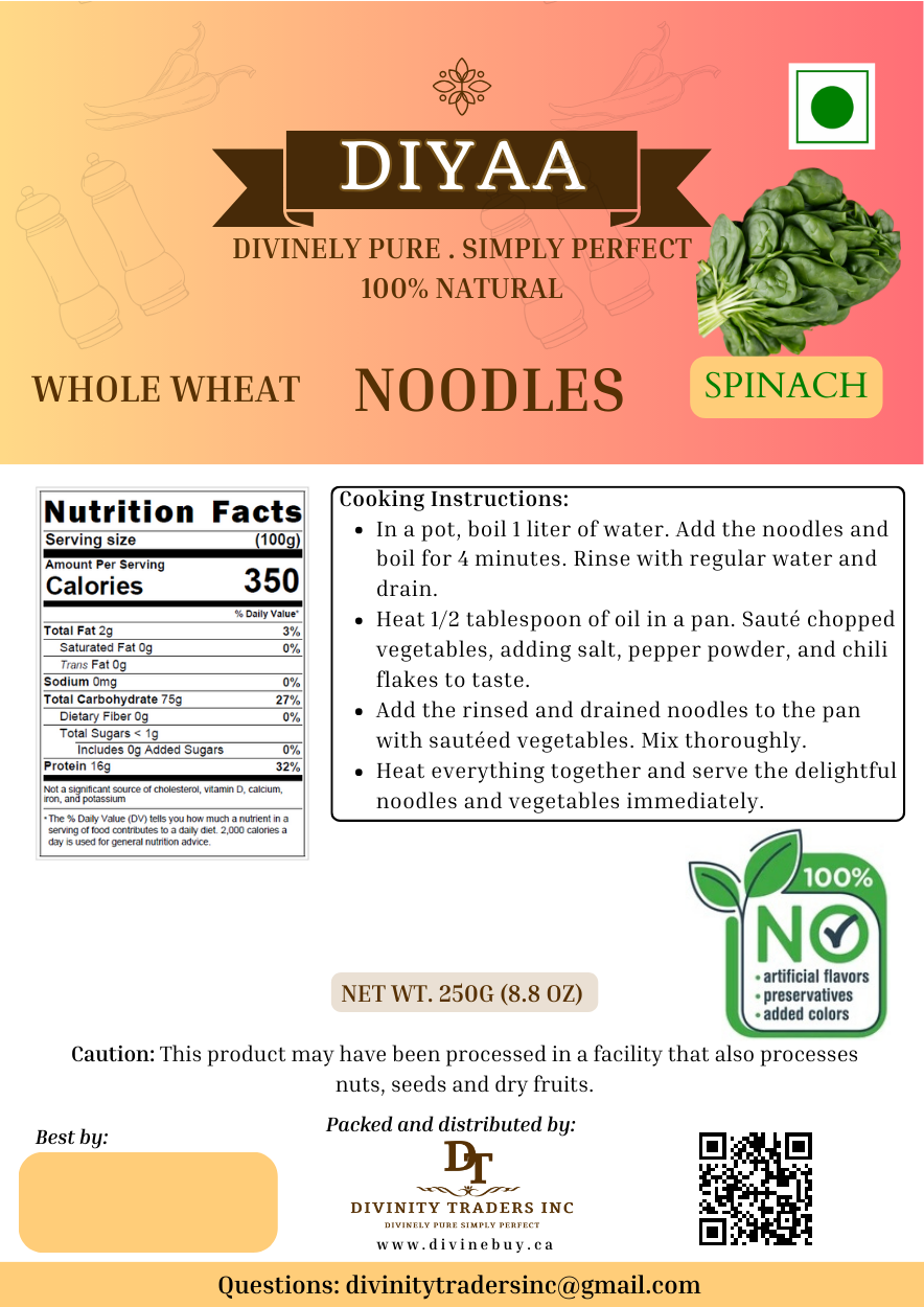 Diyaa Spinach Noodles - 250 gm