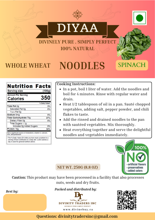 Diyaa Spinach Noodles - 250 gm