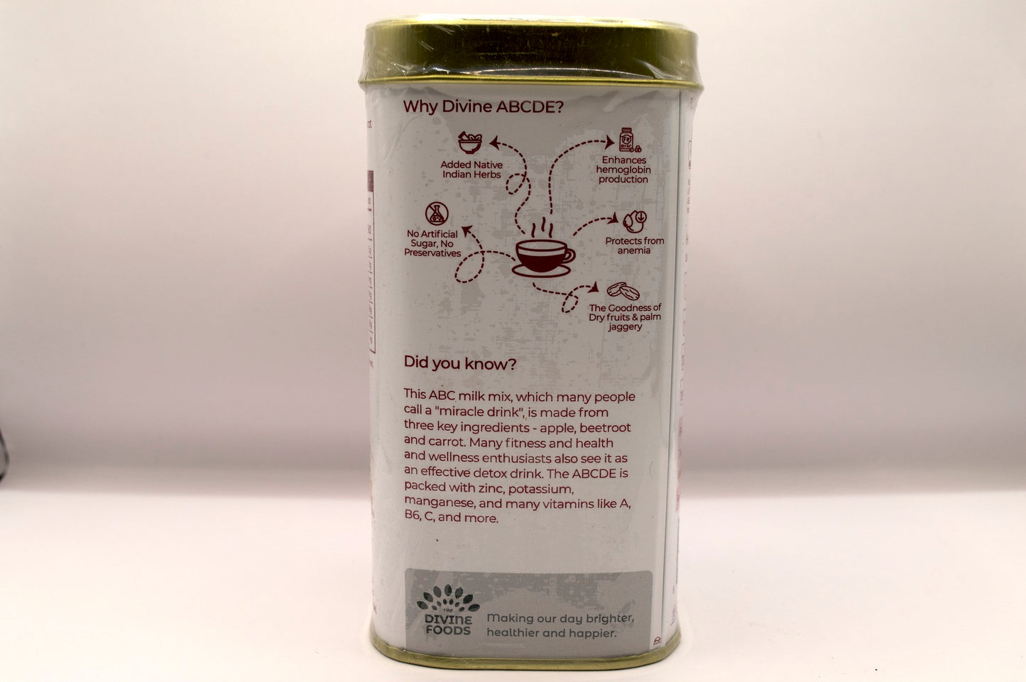 Divine Foods ABC (Apple, Beetroot & Carrot) Milk Mix - 250 gm