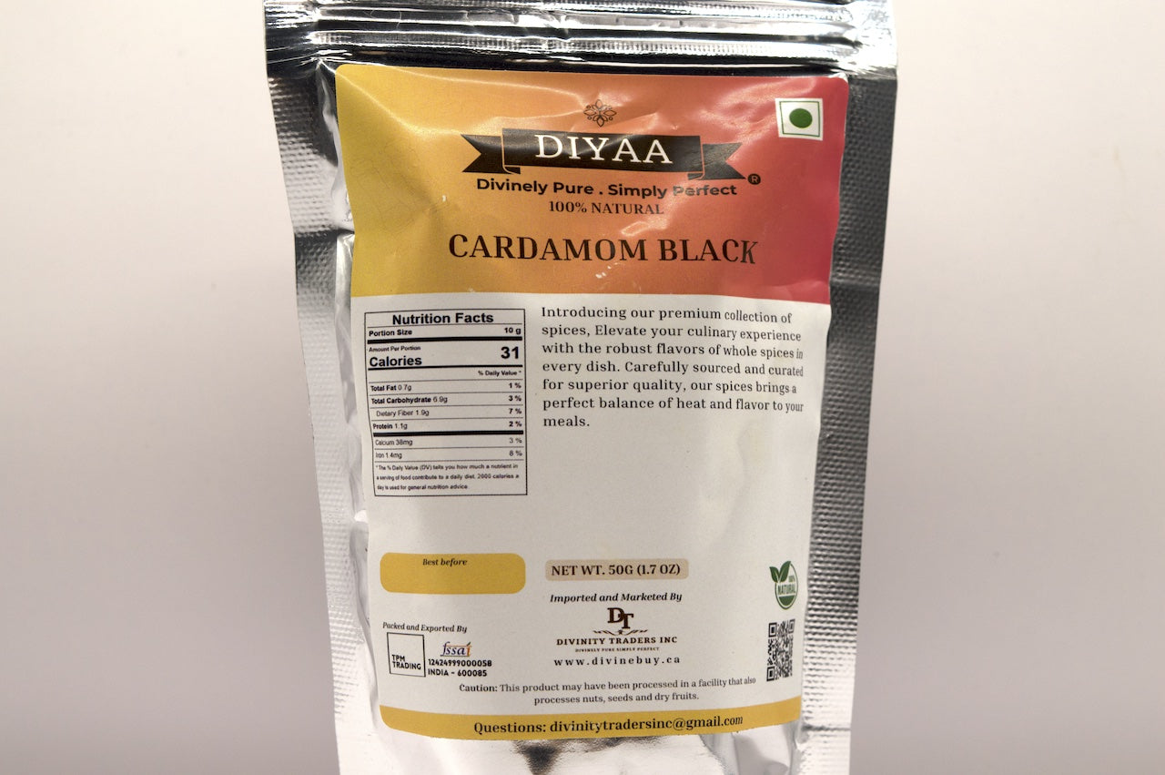 Diyaa Black Cardamom - 50 gm