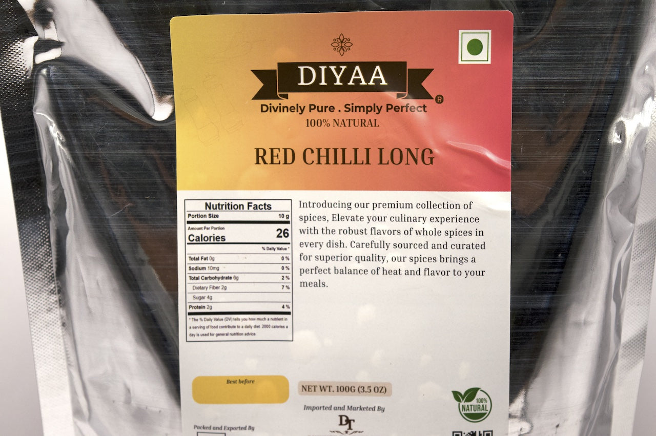 Diyaa Red Chili (Long) - 100 gm