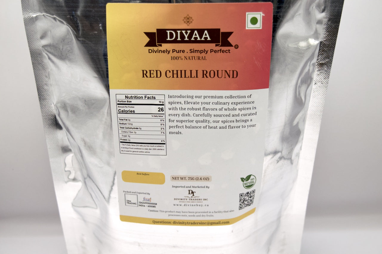 Diyaa Red Chili (Round) - 100 gm