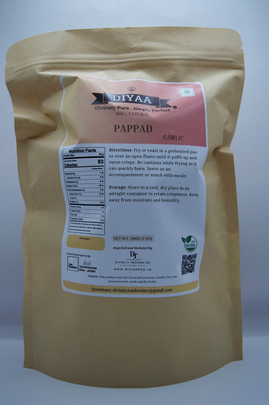 Diyaa Fryums - Garlic Pappad - 200 gm