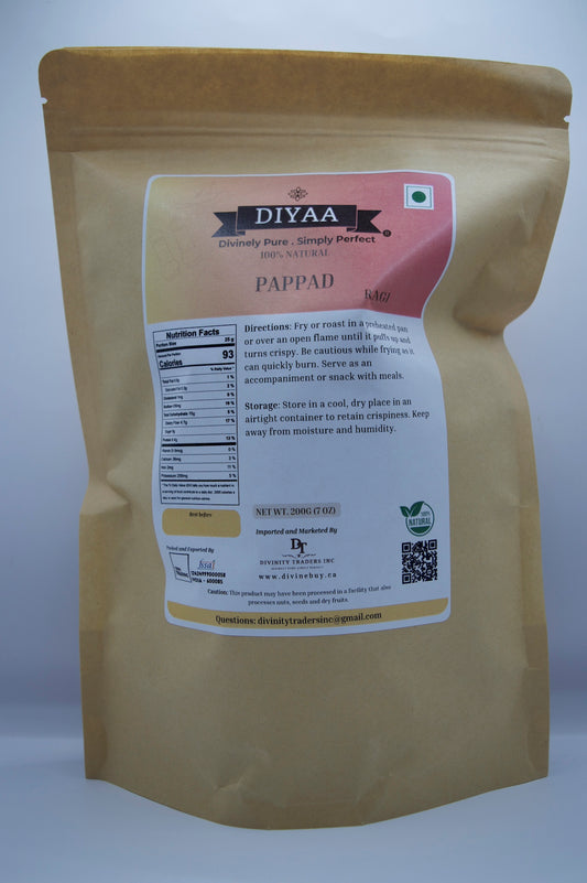 Diyaa Fryums - Ragi Pappad - 200 gm