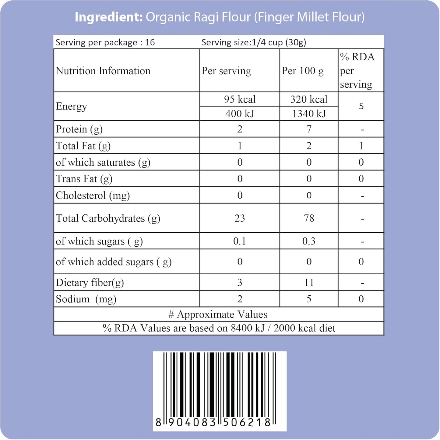 24 Mantra Organic Ragi Flour 500g