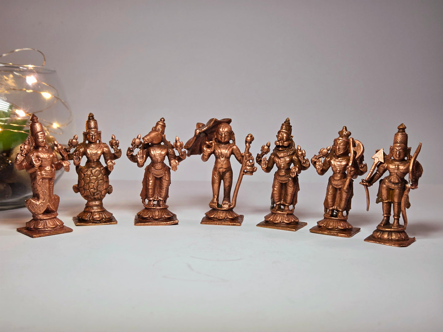 Avatars of Vishnu: Matsya, Kurma, Varaha, Narasimha, Vamana, Parashurama, Rama Idols