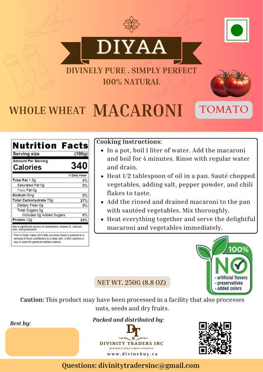 Diyaa Tomato Macaroni - 250 gm