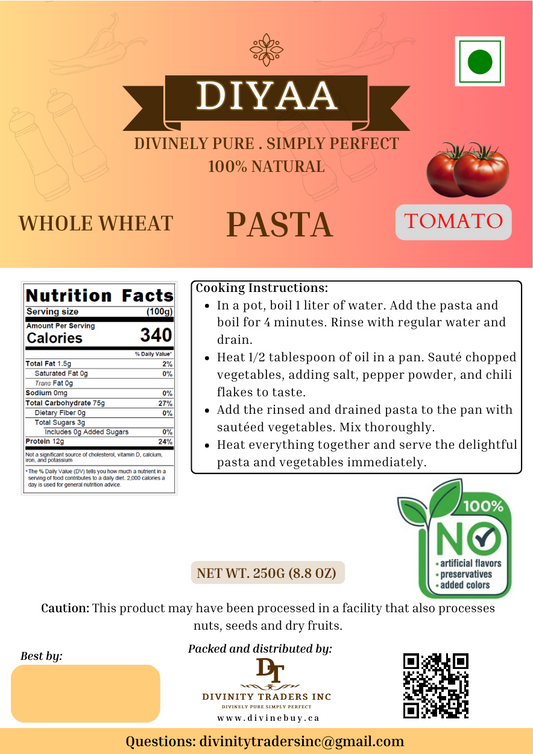 Diyaa Tomato Pasta - 250 gm