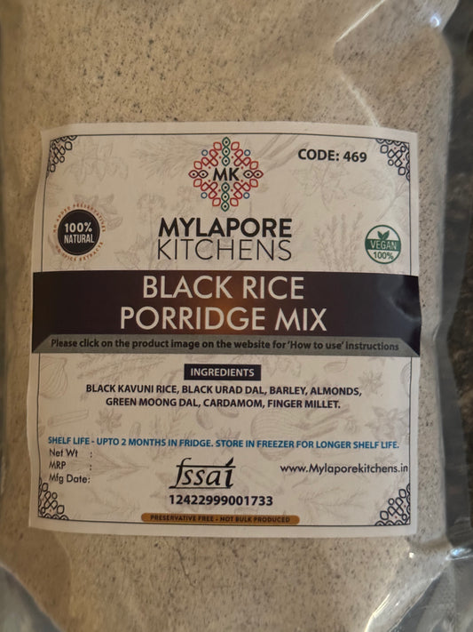 Mylapore Kitchens BLACK RICE PORRIDGE MIX (250g)