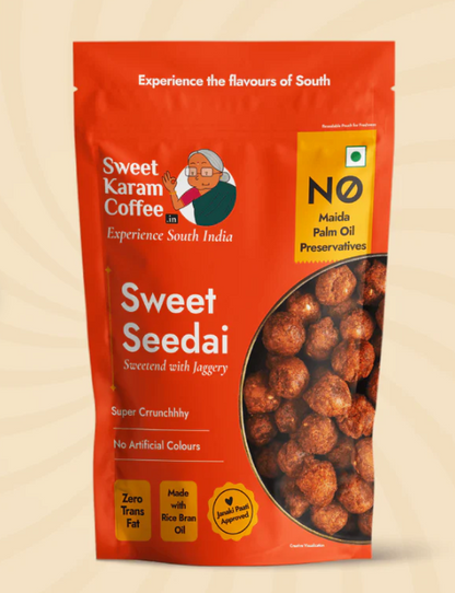 SKC Sweet Seedai (Crunchy Jaggery Rice Balls) 200G